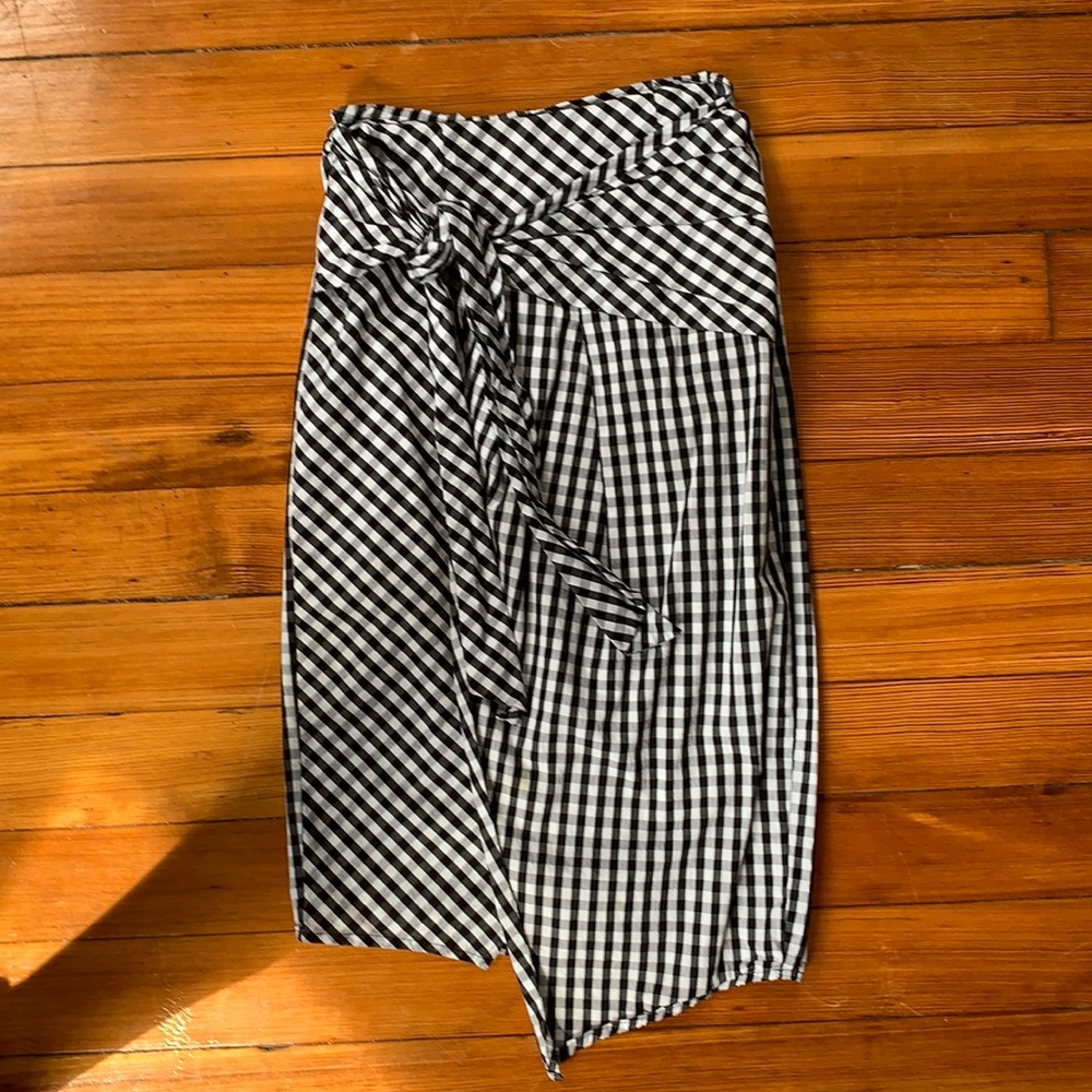 Gingham Wrap Skirt